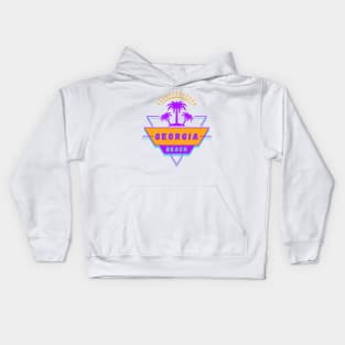 Georgia Beach Vibes 80's Kids Hoodie